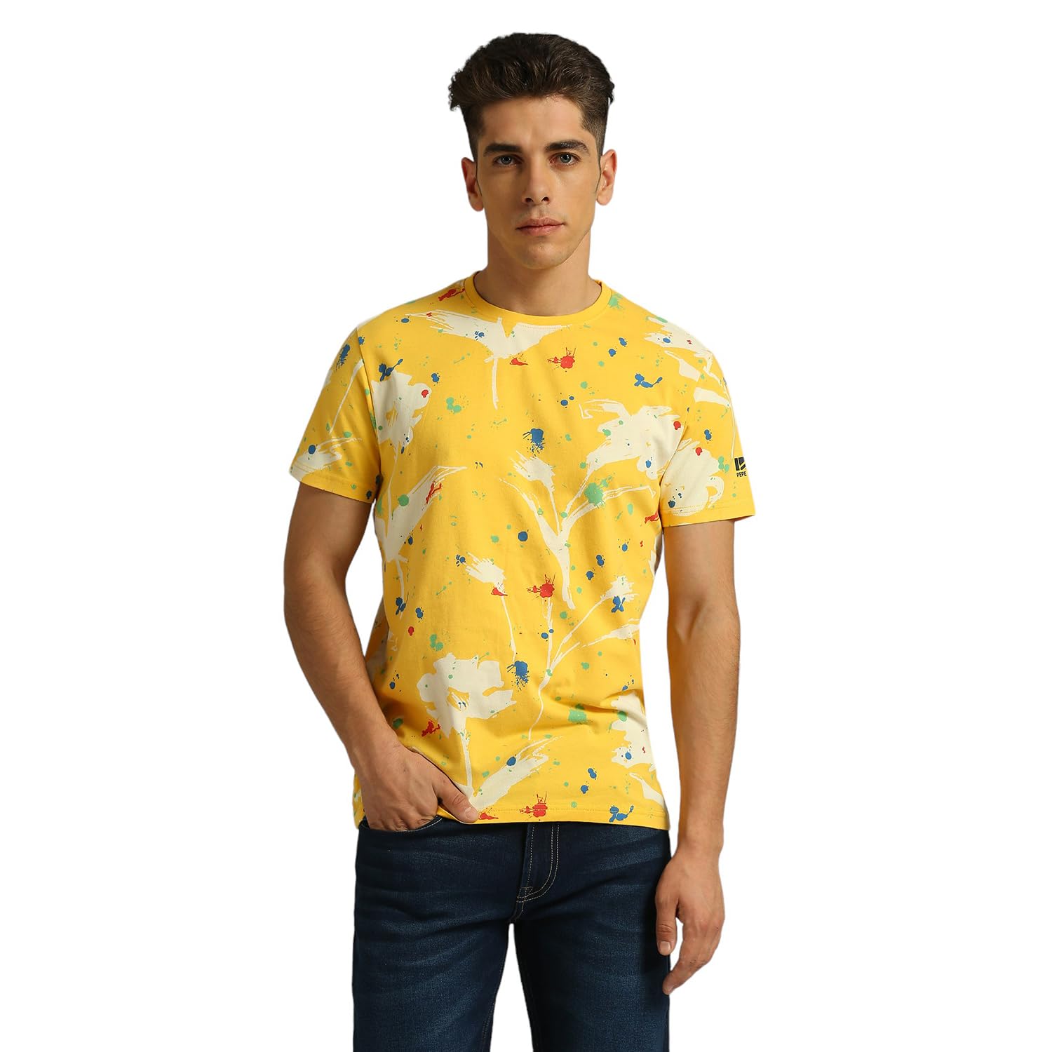 Pepe Jeans MenS Slim Fit T-Shirt (Pm509659_Yellow_Pale