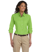 Ladies Perfect Fit34-Sleeve Stretch Poplin Blouse - LIME - S(D0102H7YEQT)