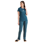 Sweet Dreams Women Printed Pyjama Set Teal