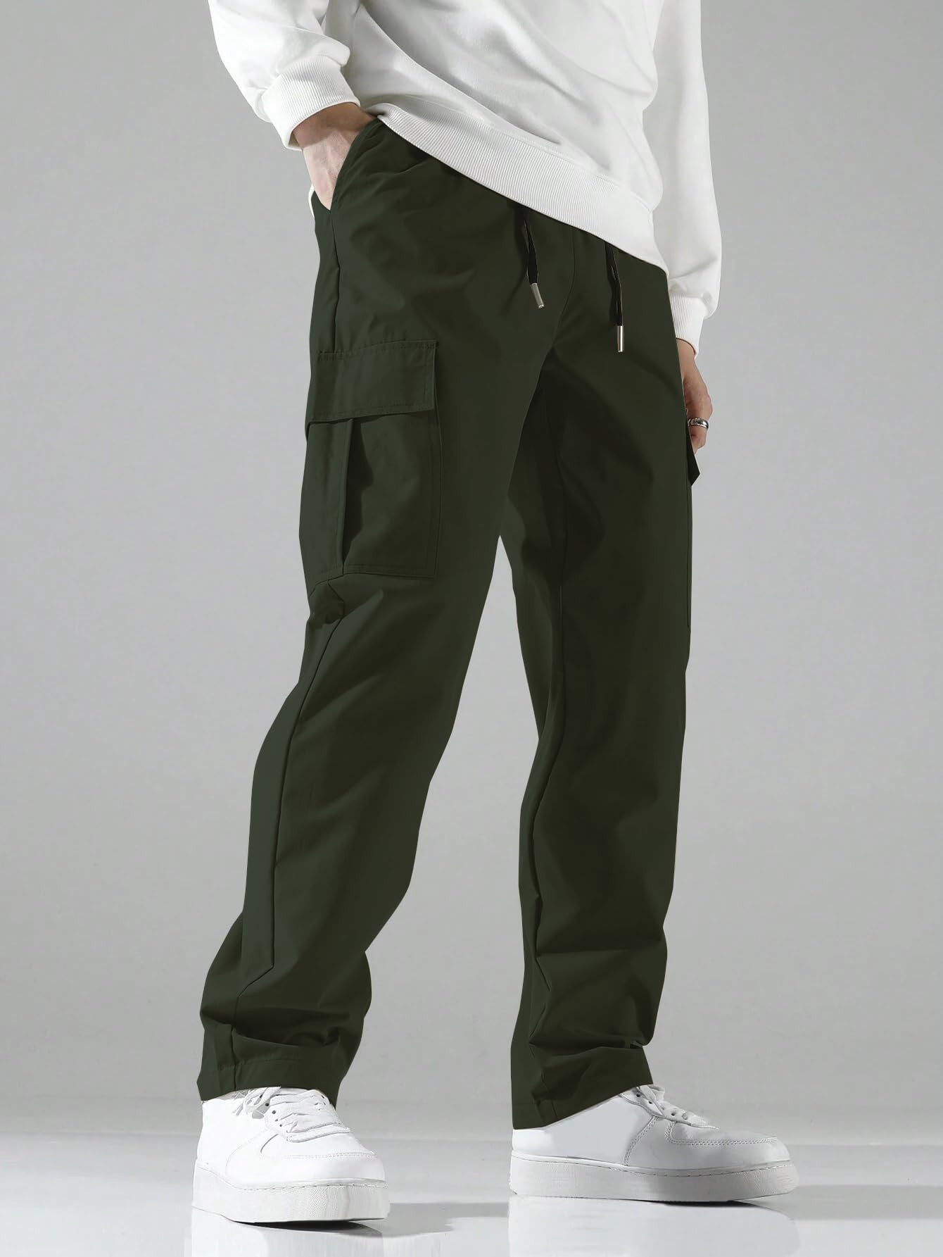 TAGAS Men Cargo Pants || Trousers Casual Pant || Cargo Pant || Pant || Track Pant for Man ||Men Cargo Pants Cotton||(MC-8) Green