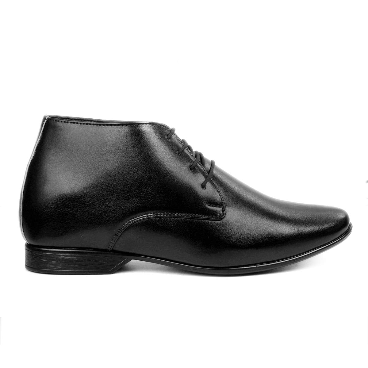 Mens 3 Inch Hidden Height Increasing Black Casual Formal LaceUp, Office Wear Shoes. 8 UK 8