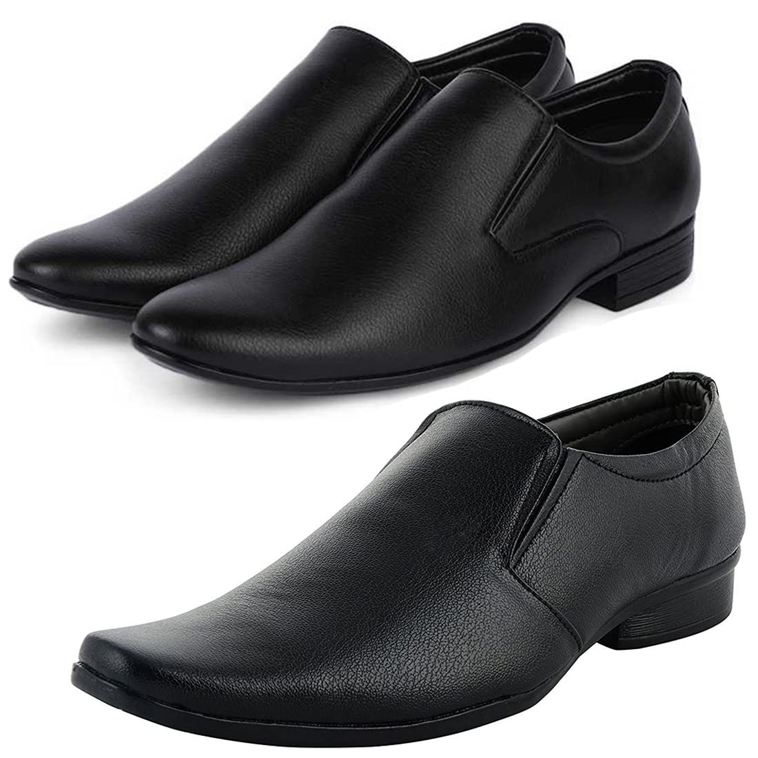 Latest Trendy Formal Shoes/Party Shoes/ 2 Shoes Combo with Free Belt for Men and Boys (BAZAAR7999_VTR401Blk) Multicolor 9