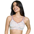 Nykd Double Layer Cotton Printed Bra With Wide Wings And U-Back For All-Day Comfort And Support | Stitched Cups And Stylish Prin