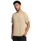 Under Armour Men's Tech Textured Short Sleeve T Shirt, (300) City Khaki / / White, 4X-Large Tall