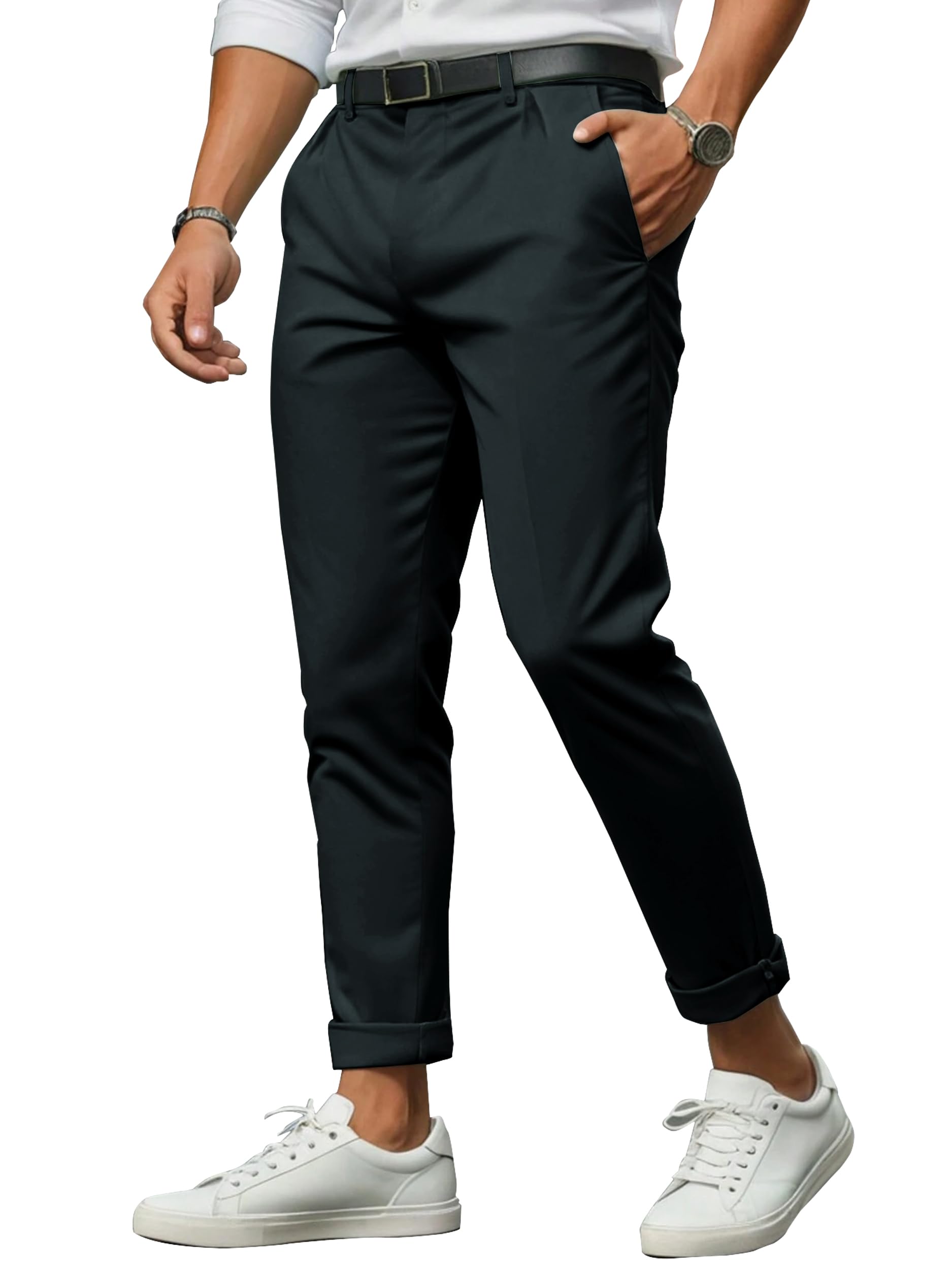 Noble Monk Formal Pants For Men | Stylish Regular Fit MenS Wear Trousers For Office Or Party | Solid Formal Regular Fit Trouser