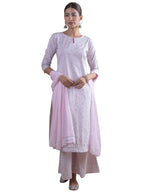 Libas Womens Rayon Kurta Set (5716_Pink