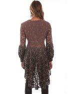 HI/LO SURPLICE TOP W/BALLOON SLEEVES