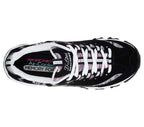 Skechers Sport Women's Dlites Interlude Sneaker,black/multi,8 M US