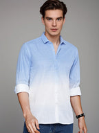 IndoPrimo Mens Cotton Casual Solid Shirt for Men Full Sleeves