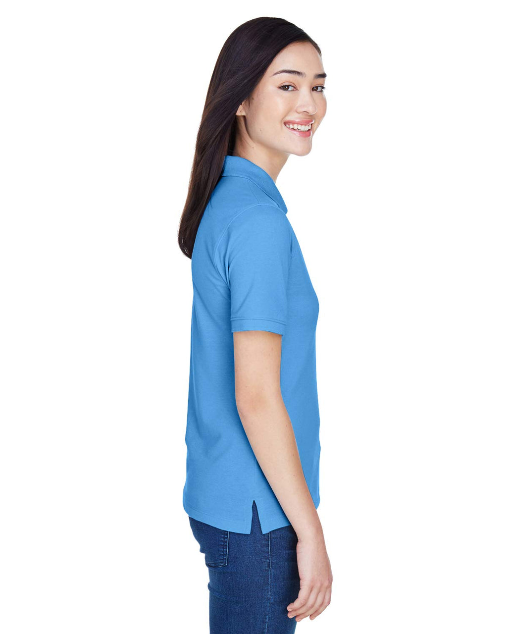 Ladies 56 oz Easy BlendPolo - WHITE - XS(D0102H76FUT)