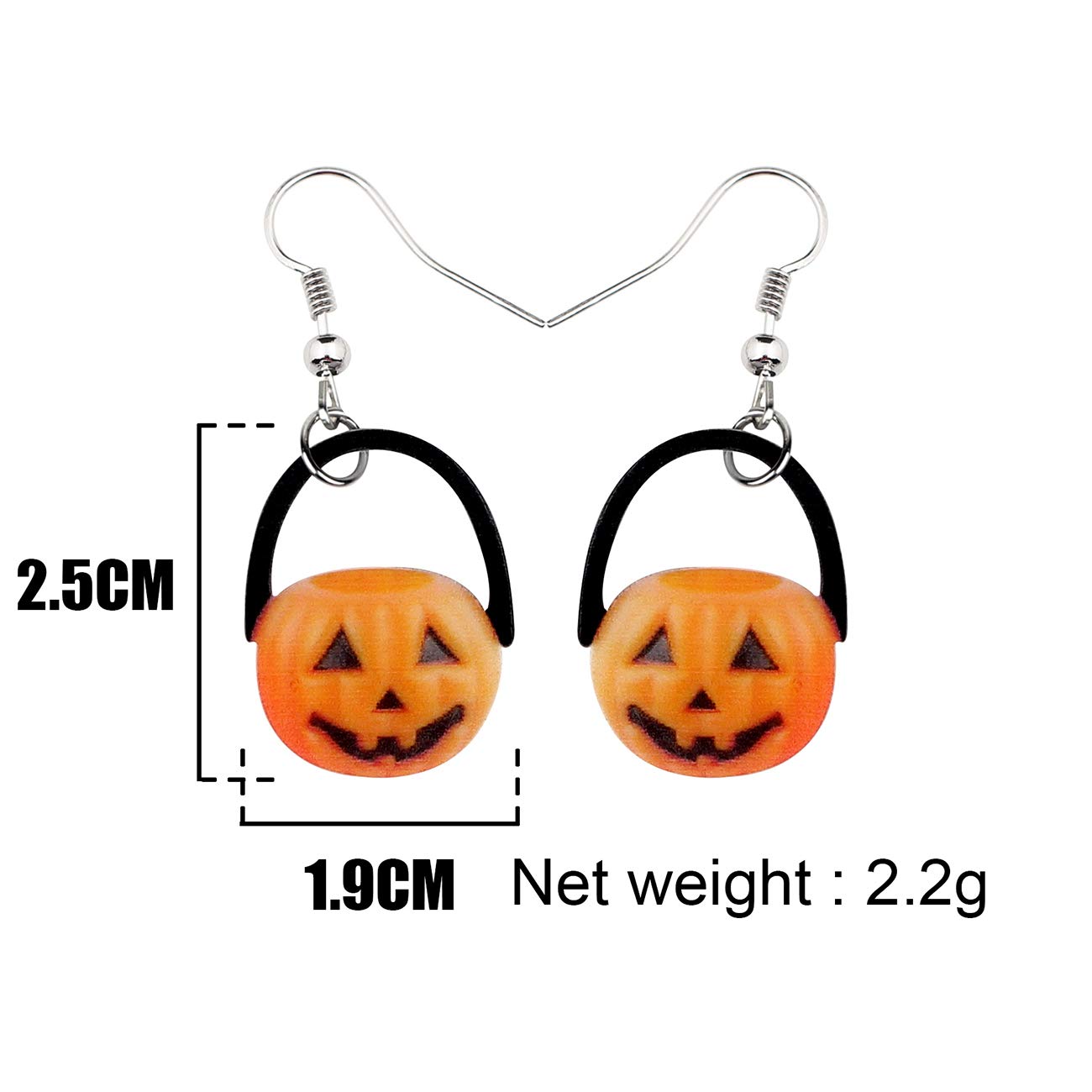 NEWEI Cute Acrylic Halloween Witch Pumpkin Earrings Big Long Dangle Drop For Women Festival Jewelry Gifts Charm