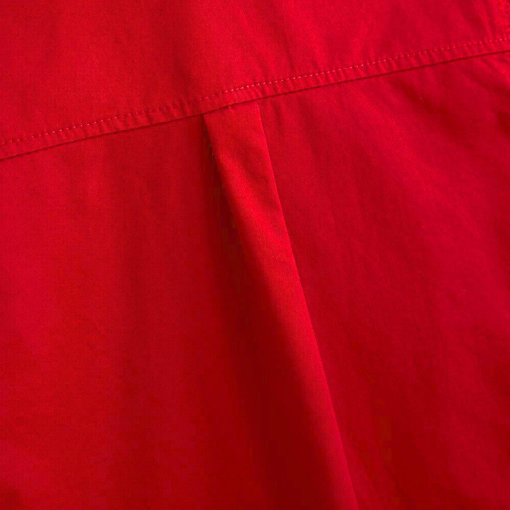 Springgege Boys Long Sleeve Dress Shirts Formal Uniform Woven Solid, Red, 5-6 Years