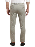 Turtle Men Cotton Stretch Heather Grey Printed Narrow Fit Casual Trouser