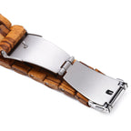 BEWELL ZS-W086B Mens Wooden Watch Analog Quartz Movement Date Display Lightweight Wood Wrist Watch (Zebra Wood)