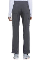 Dickies Women's Scrub Pants Natural Rise Tapered Leg Pull-On Bottoms with 7 Pockets and Knit Waistband DK005, XS, Pewter