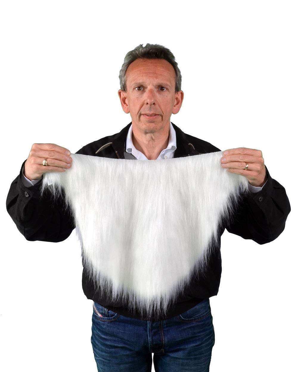 Zagone Studios C1024 Costume Collar  White Fur - One Size