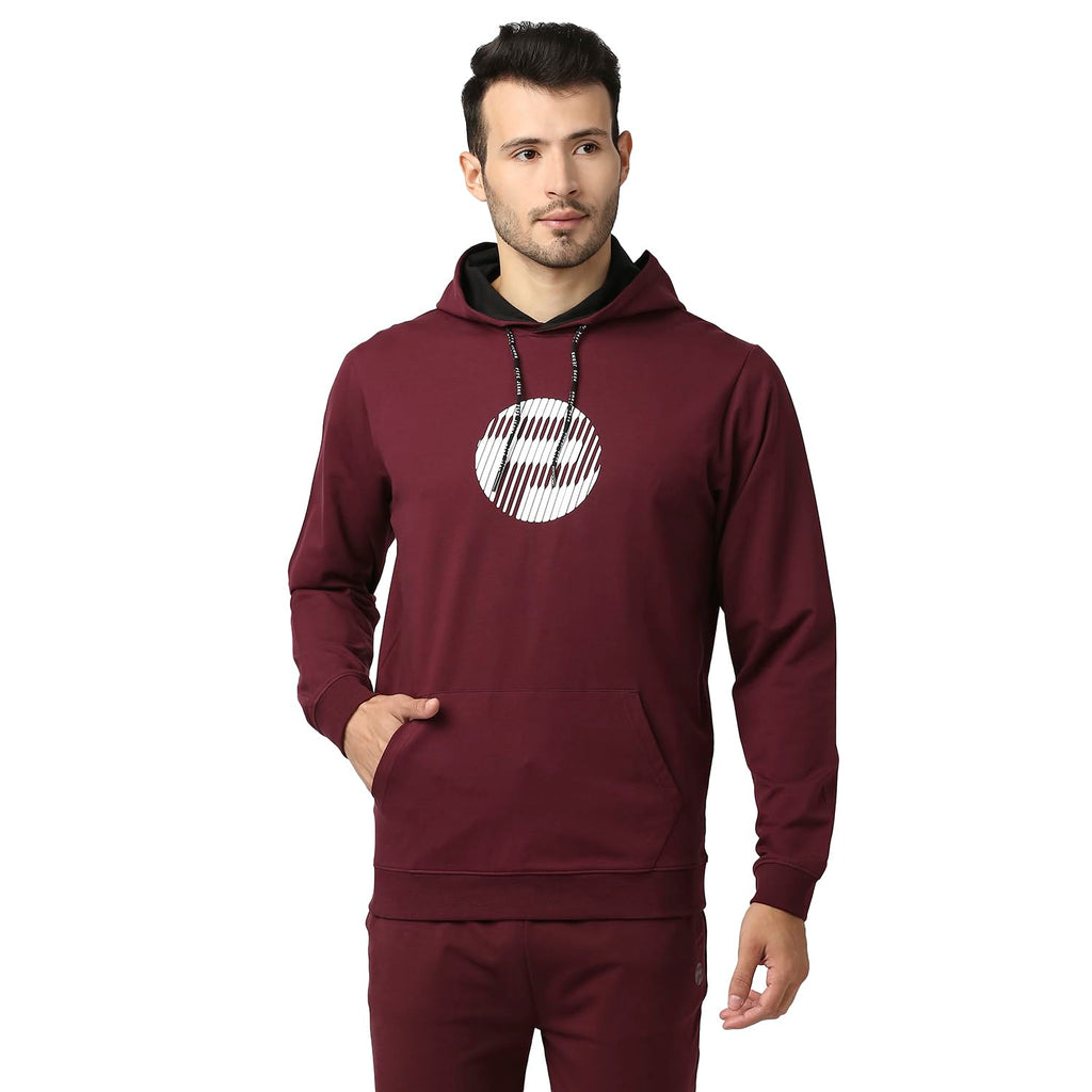 Pepe Jeans Mens Boyd Placement Printed Sweatshirt, Burgundy,M