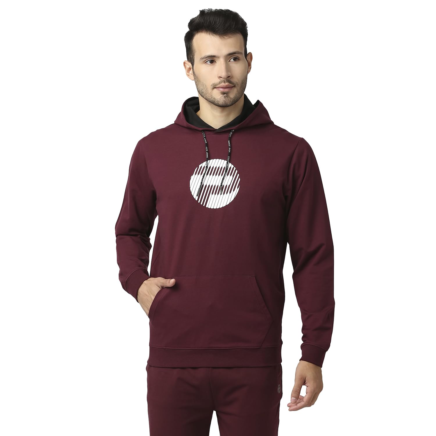 Pepe Jeans Mens Boyd Placement Printed Sweatshirt, Burgundy,M