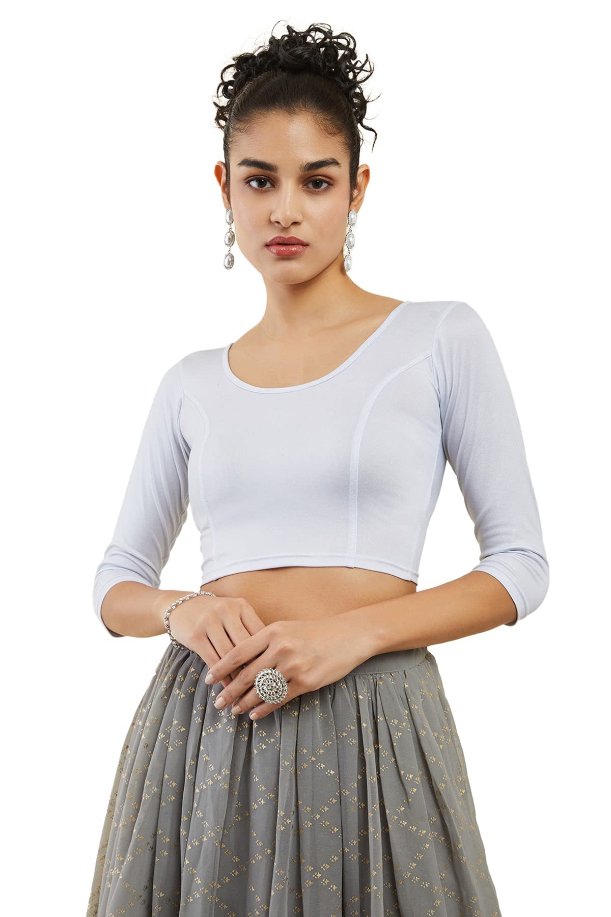 Soch Women Spandex Prince Sleeve Cut Blouse