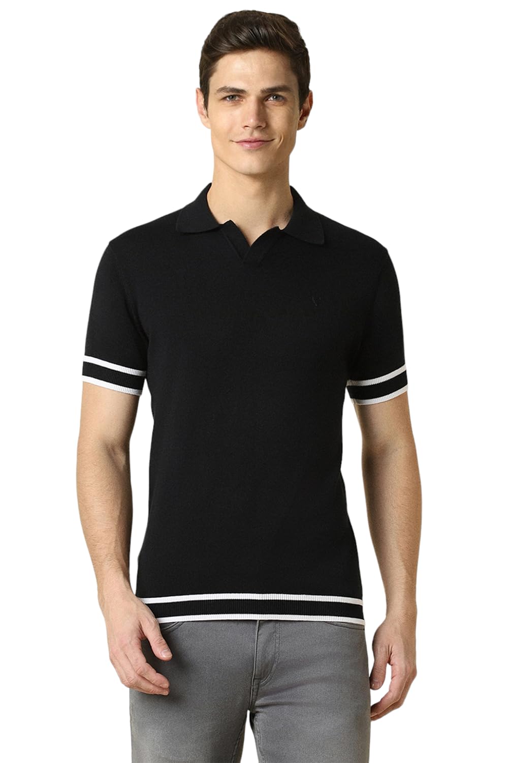 Allen Solly Men Regular Fit Solid Casual Half Sleeve Short Sleeve Polo Shirt