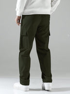 TAGAS Men Cargo Pants || Trousers Casual Pant || Cargo Pant || Pant || Track Pant for Man ||Men Cargo Pants Cotton||(MC-8) Green