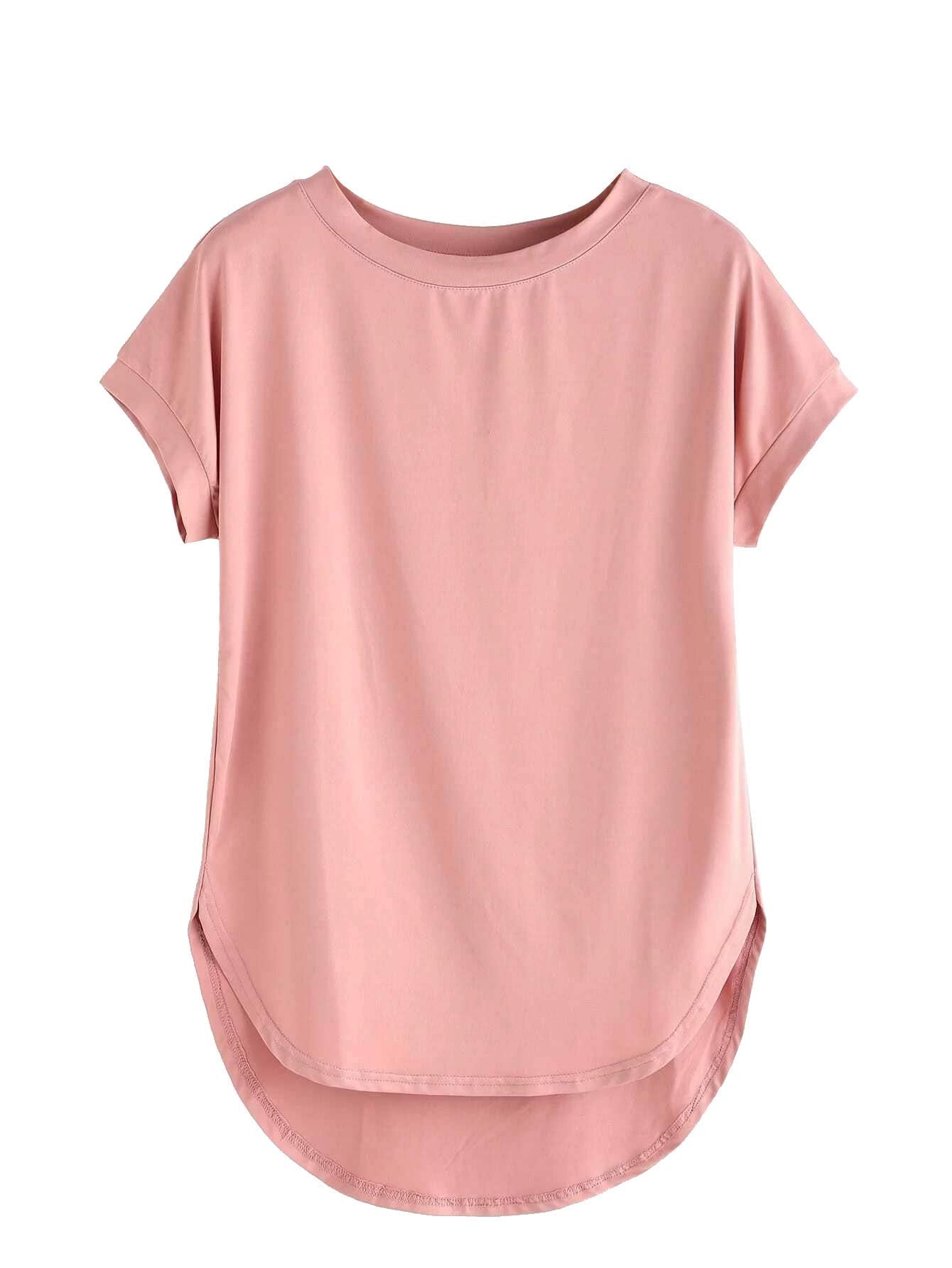 Fabricorn Combo of Plain Color Stylish Up and Down Cotton Tshirt for Women, Short Sleeve, Round Neck (Dusty Rose)