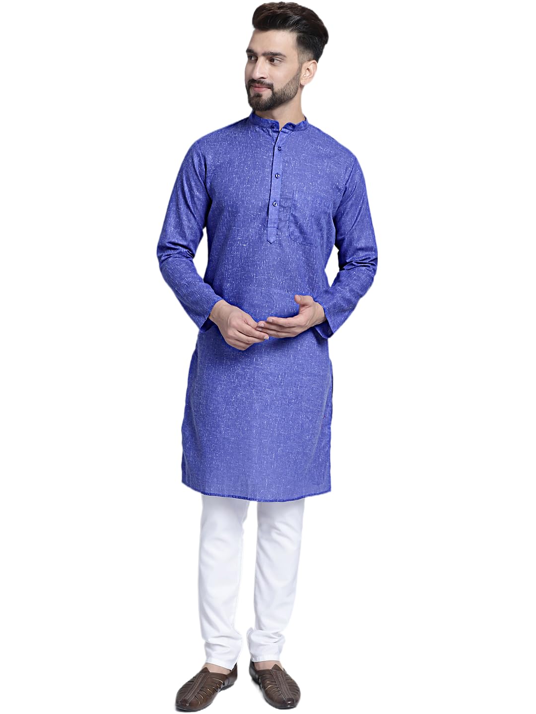 Jompers Mens Solid Pure Cotton Kurta Pyjama Set