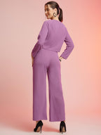 Selvia Womens Co-ords Set|Lycra Crop Top & Trouser Set|Casual Co-ords Set for Women|Two Piece Co-ord Set|Crop Top & Bottom Set(