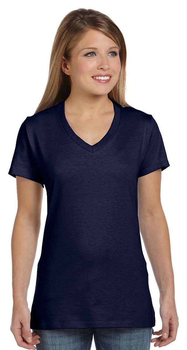 Ladies Perfect-T V-Neck T-Shirt - MAROON - 3XL(D0102H7YWcJ)