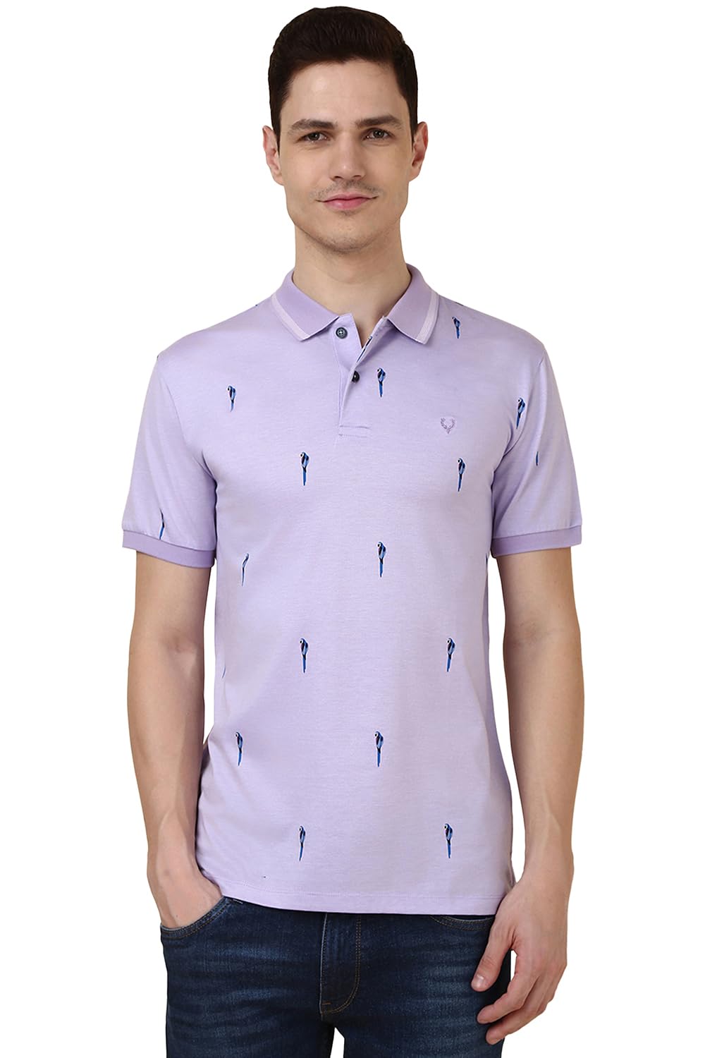 Allen Solly Men Regular Fit Printed Casual Half Sleeve Short Sleeve T-Shirt