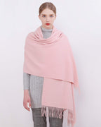 RIIQIICHY Winter Scarf for Women Pink Pashmina Shawls Wraps for Evening Dresses Large Warm Soft Scarves