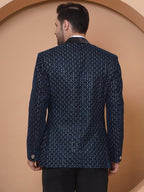 Favoroski Wedding Sequence Blazer Suit For Men | Festive Blazers For Men | Embroidered Velvet Blazer | Relaxed Fit Blazer For Men
