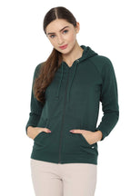 Allen Solly Women Polyester Hooded Crew Neck Hoodie