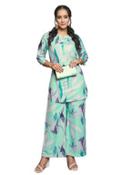 Greciilooks Women'S Rayon Printed Regular Fit Kurta Set (Gl-W1705&Tr798_Green_M)