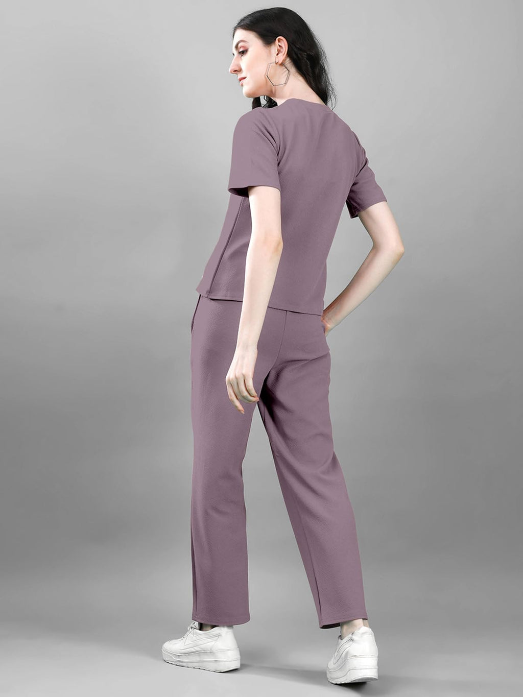 Selvia Co-Ords Set For Women|Lycra Top & Trouser Set|Casual Co-Ords Set For Women|Solid Two Piece Co-Ord Set|Sports Wear Co-Ords
