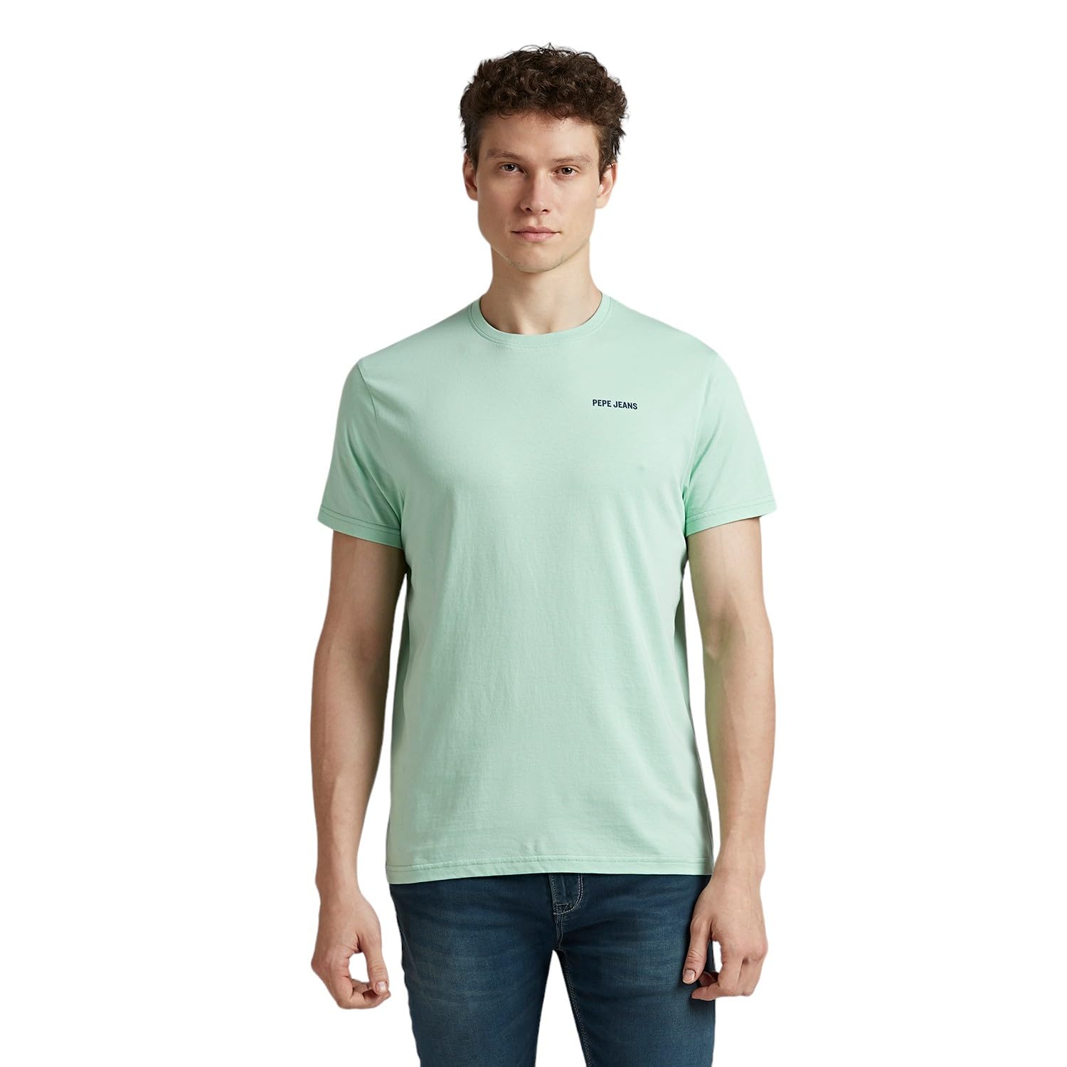 Pepe Jeans Light Green Back Print Short Sleeve T-Shirt