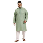 SOJANYA PLUS (Since 1958) Mens Cotton Dark Green Checked Kurta Size 52