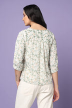 Leriya Fashion Tops For Women || Rayon Floral Printed Western Tops For Women || Casual Tops For Women || Front Plated Tops || Id