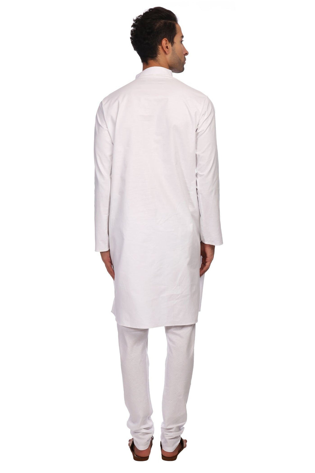 Wintage Men'S 100% Cotton Tailored Fit Party/Festive Indian Kurta Churidar Pajama Pyjama Sleep Sets : White