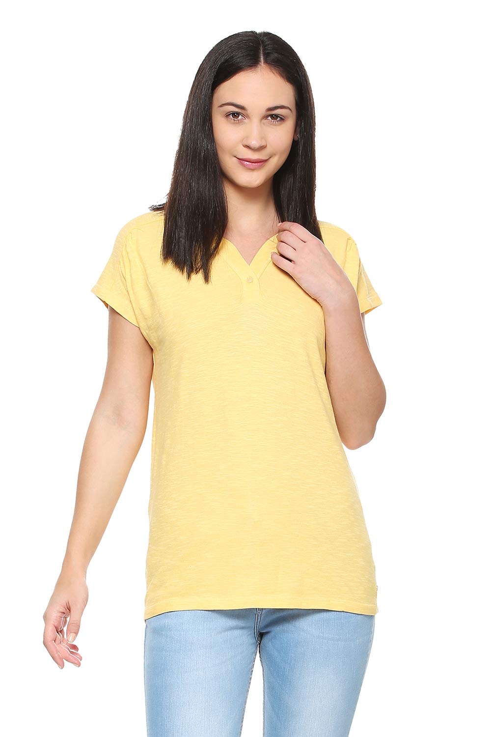 Allen Solly Women Printed Cotton Short Sleeve T-Shirt