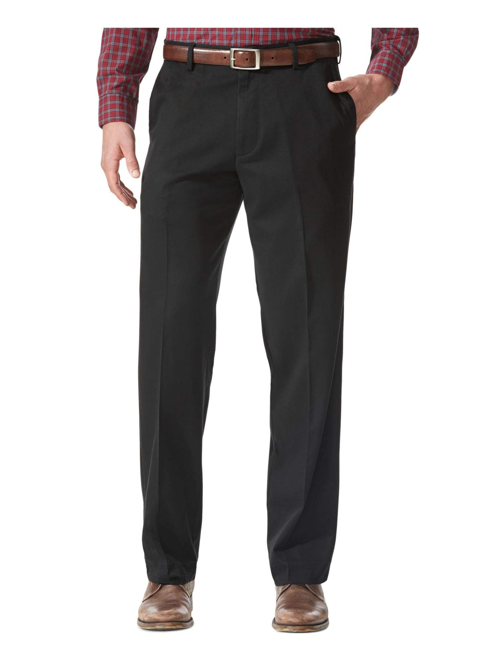 Dockers Men's Relaxed Fit Comfort Khaki Pants, Black Metal, 42W x 30L