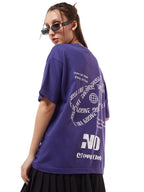 Bewakoof Heavy Duty 1.0 Womens Graphic Print Oversized Fit Half Sleeve Round Neck Terry T-Shirt_637248_Blue_L