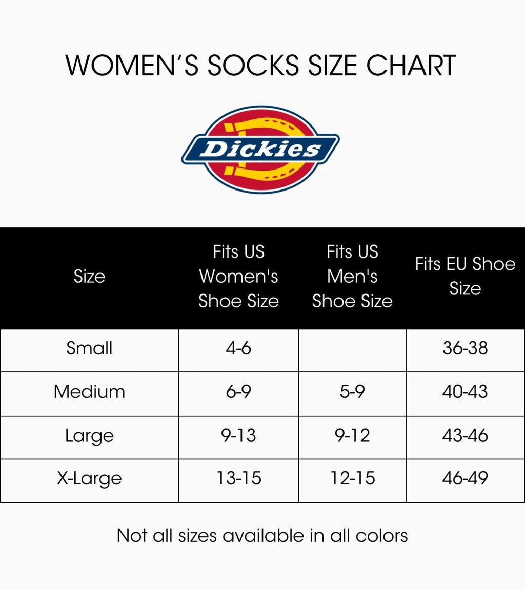 Dickies Women's Dri-Tech Essential Moisture Control Crew Socks, Available in S-XL (6, 12, White with Bluish (6 Pairs), Small