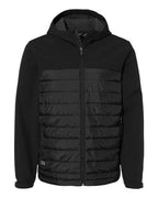 Mens Pinnacle Puffer Body Softshell Hooded Jacket - BLAcK - S(D0102H78MZJ)