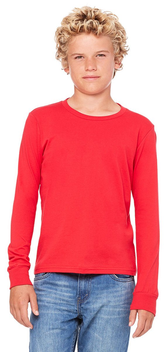 Youth Jersey Long-Sleeve T-Shirt - BLAcK - S(D0102H7WV28)