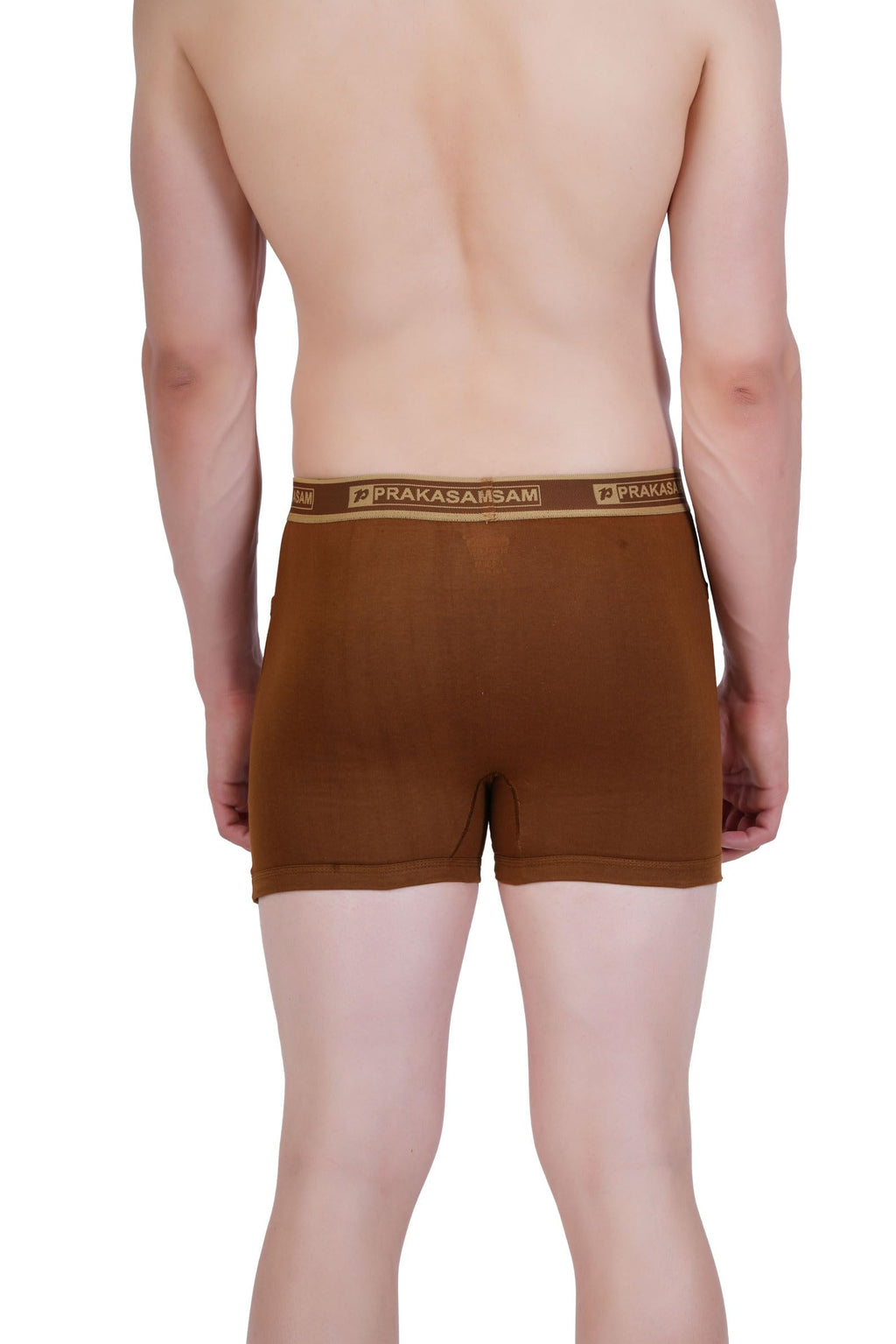 PRAKASAM COTTON -Marlow Mens 100% Pure Combed Cotton Outer Elastic Plain Trunks (Pack of 2) Gold, Navy