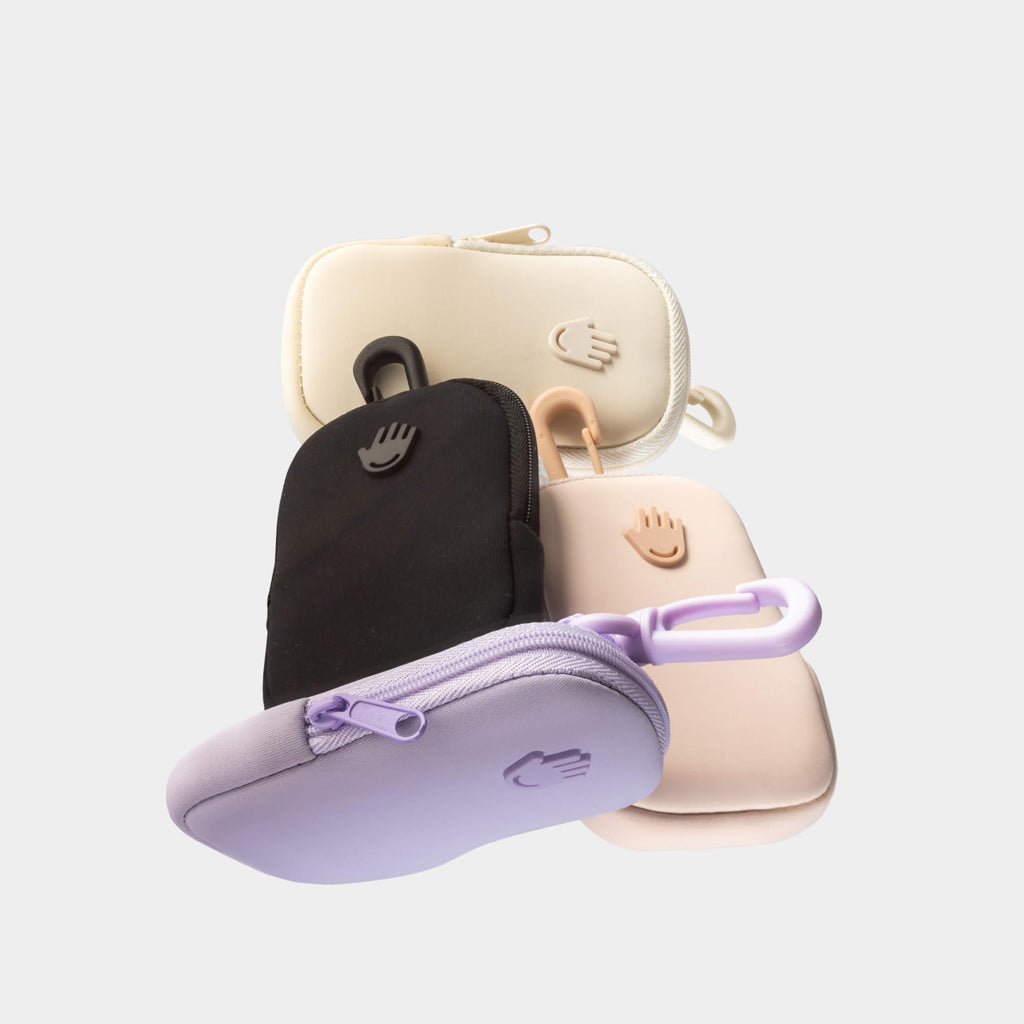 Touchland Touchette Zippered Pouch, Attachable Fashion Accessory with Snap Hook for Power Mist and Glow Mist 1FL OZ, Caramel