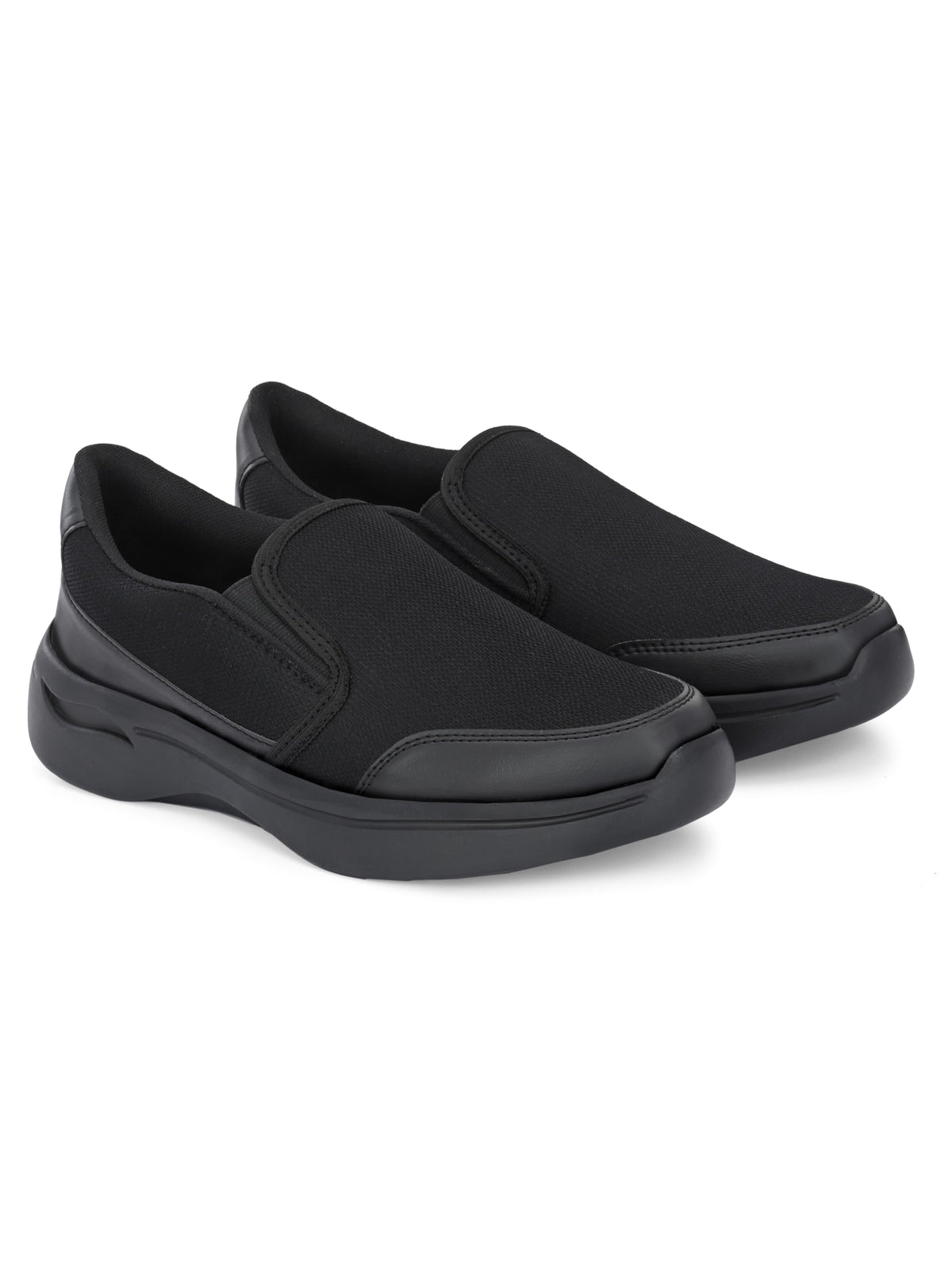 STANPHORD Mens Runner Black Walking Shoes_6 UK (TPLD 1028) 6