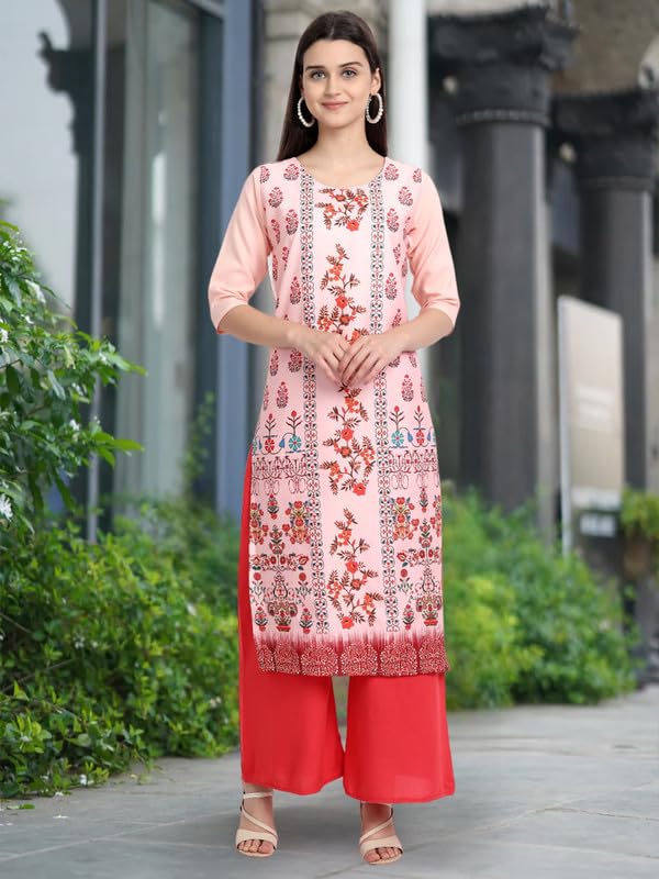 Tee Projekt Printed Crepe Kurti For Women Ll Vibrant Colour Kurti (Pack Of 6)