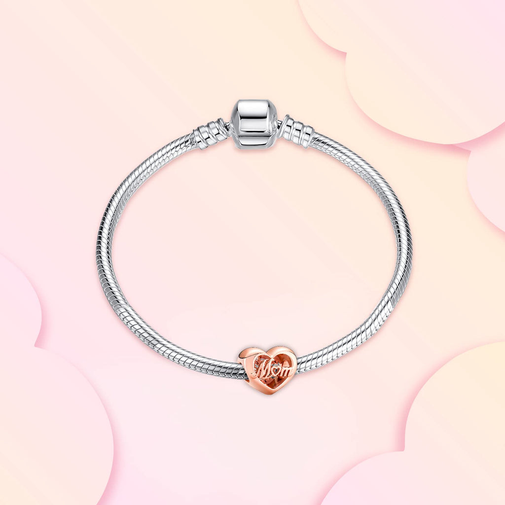 Annmors Jewelry Love Mom Charms in 925 Sterling Silver Beads for Women's Bracelets & Necklaces Gifts for Christmas Halloween Val